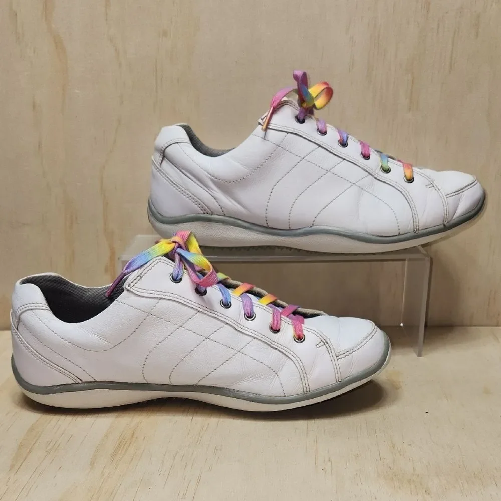 FootJoy White Gray Sneakers Women's Shoe 9 Athletic Golf Walking Leather